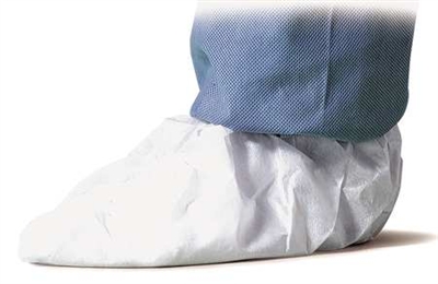 DuPont Shoe Covers, Slip Resist Sole, Large, White (PK 200)