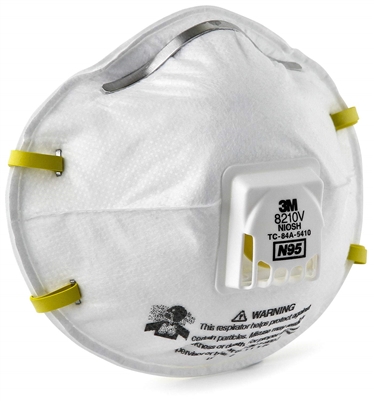 3M 8210V Particulate Respirator, N95 Dust Mask